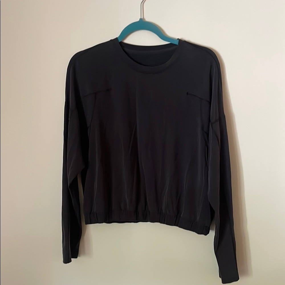 Lululemon Athletica Black Boxy Long Sleeve Sweatshirt